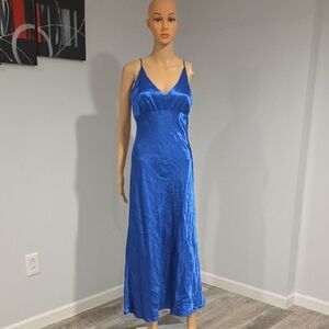 Vintage Royal Blue Maxi Dress